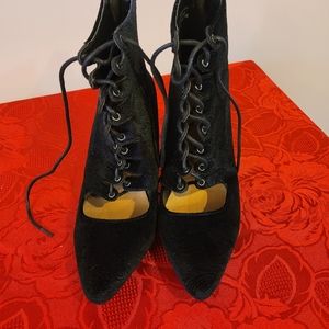 Black Laced Granny Boots